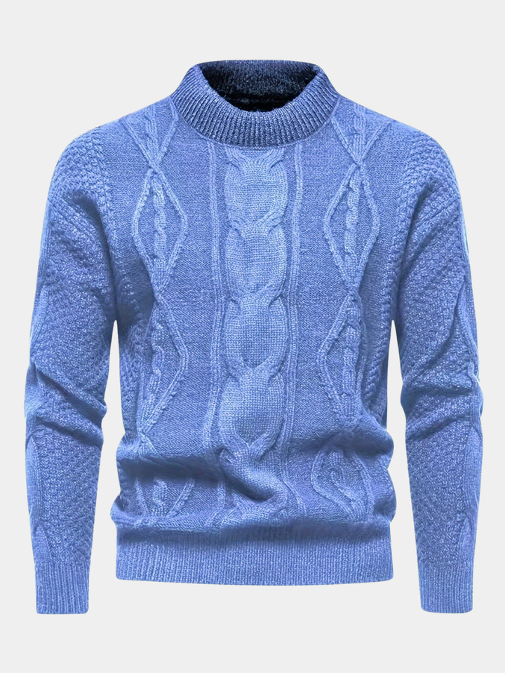 Kael - Jersey de cuello alto de punto trenzado