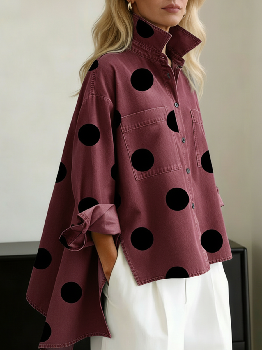 Kelsey - Blusa bordada de tacto suave