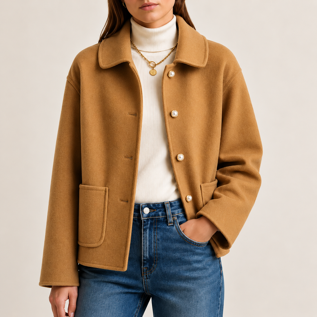 Genevara - Chaqueta corta de tacto suave