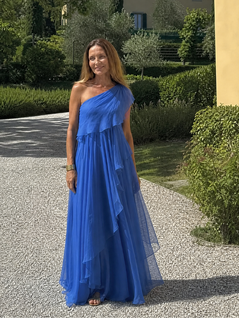 Katriana - Vestido largo con volantes de tacto suave