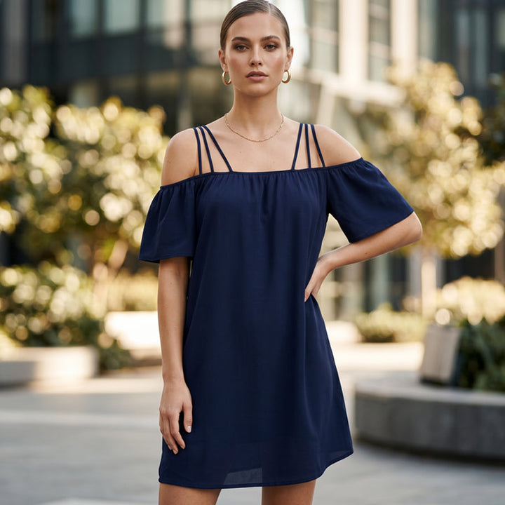 Alissia - Vestido ligero con escote Bardot