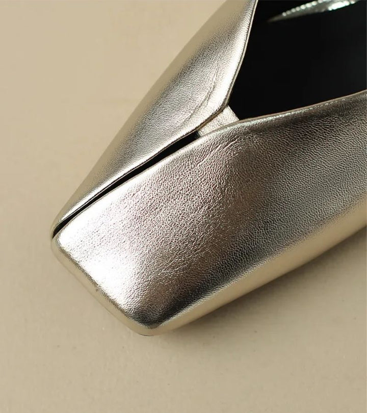 Camellia - Mules premium de punta cuadrada