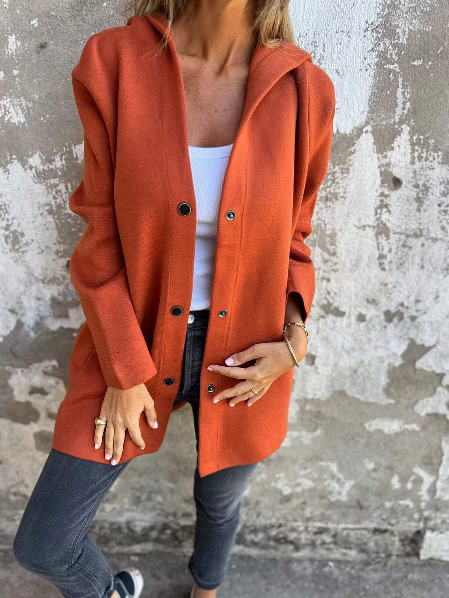 Aloura - Chaqueta con capucha y botonadura delantera