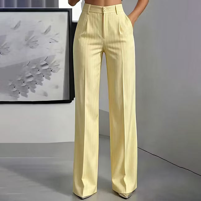 Blyss - Pantalón de pernera ancha con rayas elegantes