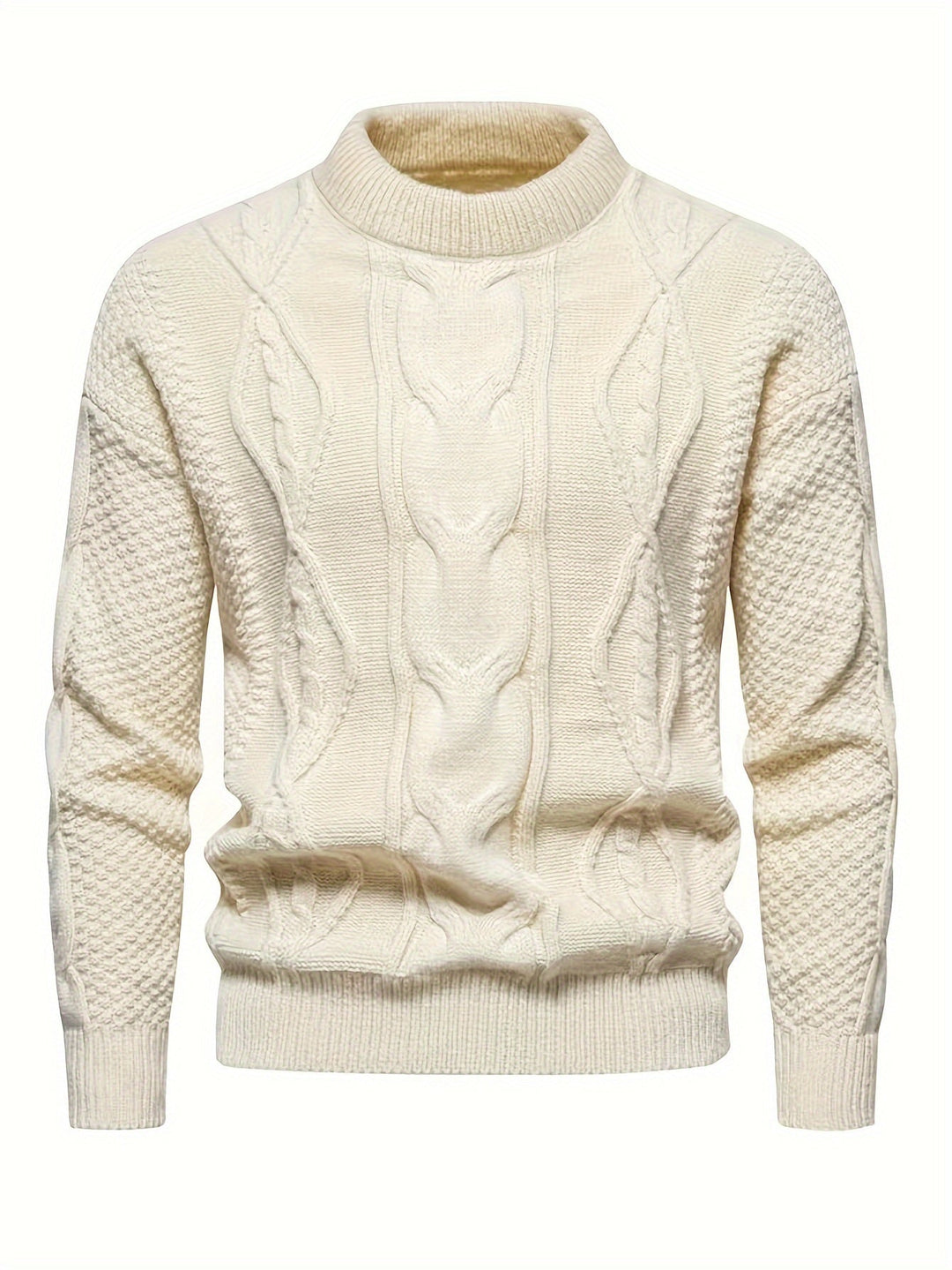Kael - Jersey de cuello alto de punto trenzado