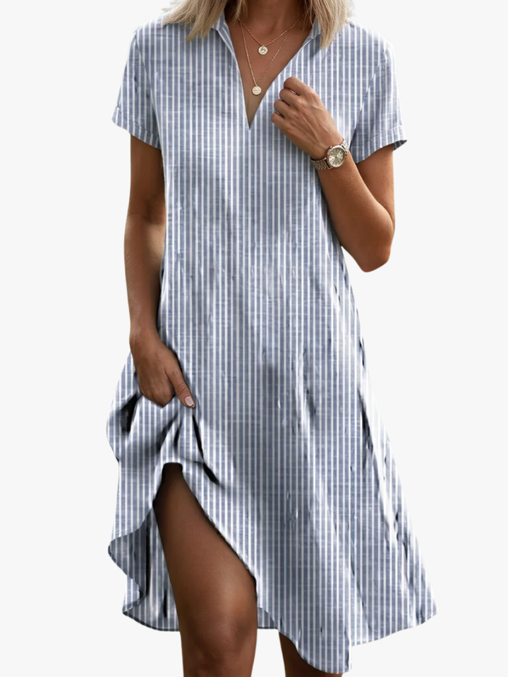 Leorine - Vestido midi floral de tacto suave