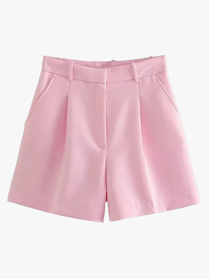 Mirelle - Shorts sastre de tiro alto con pinzas