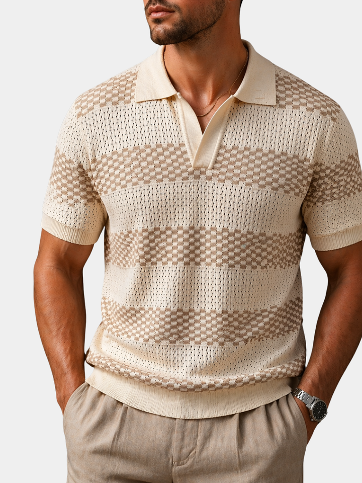 Alden - Polo de punto texturizado
