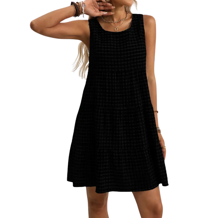 Elsie - Minivestido sin mangas con volantes