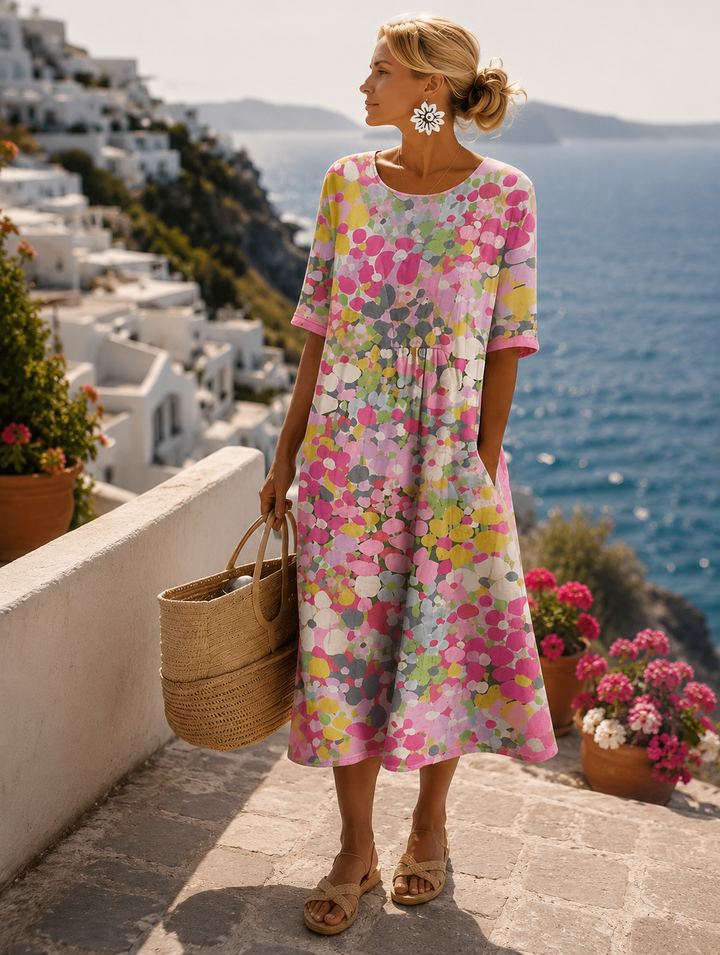 Jenna - Vestido midi ligero y fluido