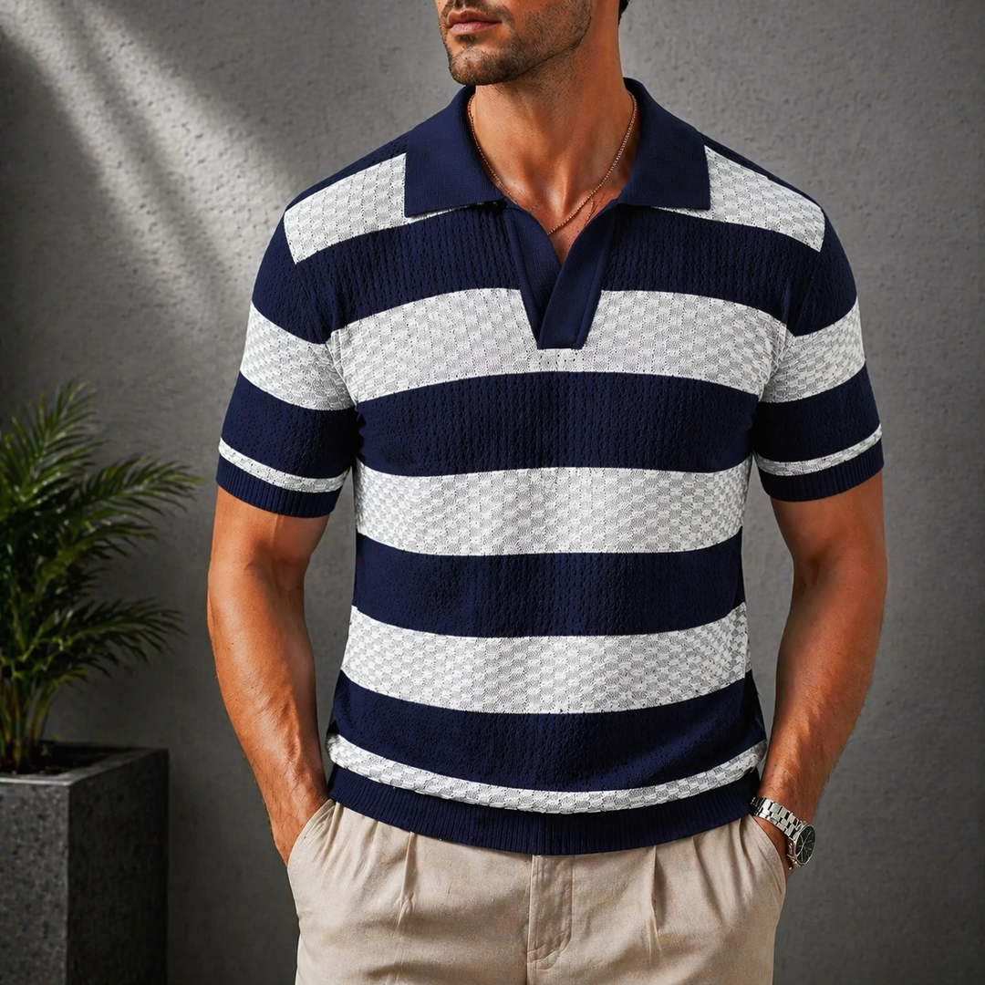 Alden - Polo de punto texturizado