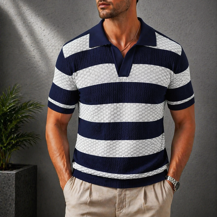 Alden - Polo de punto texturizado