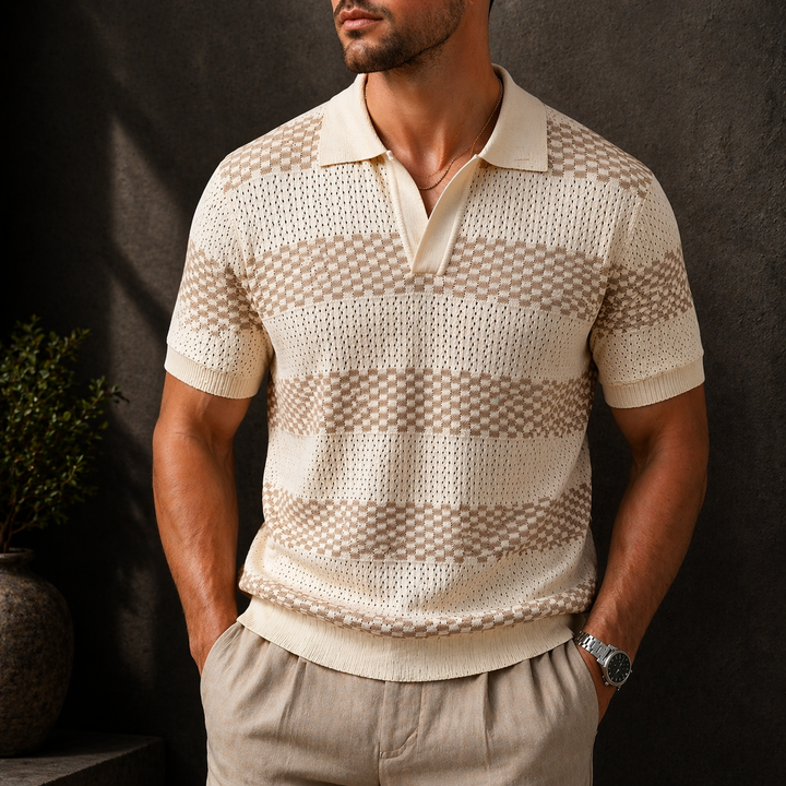 Alden - Polo de punto texturizado
