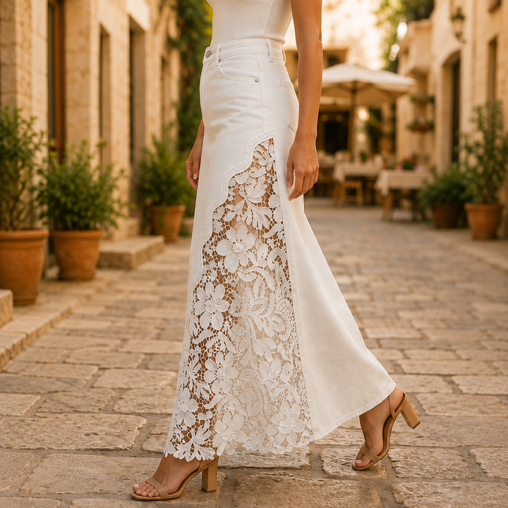 Faelyn - Falda maxi elegante de cintura alta