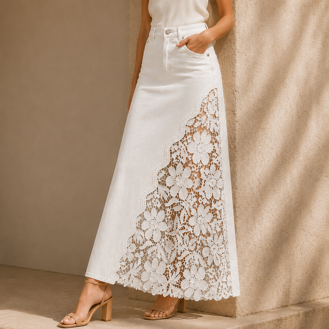 Faelyn - Falda maxi elegante de cintura alta
