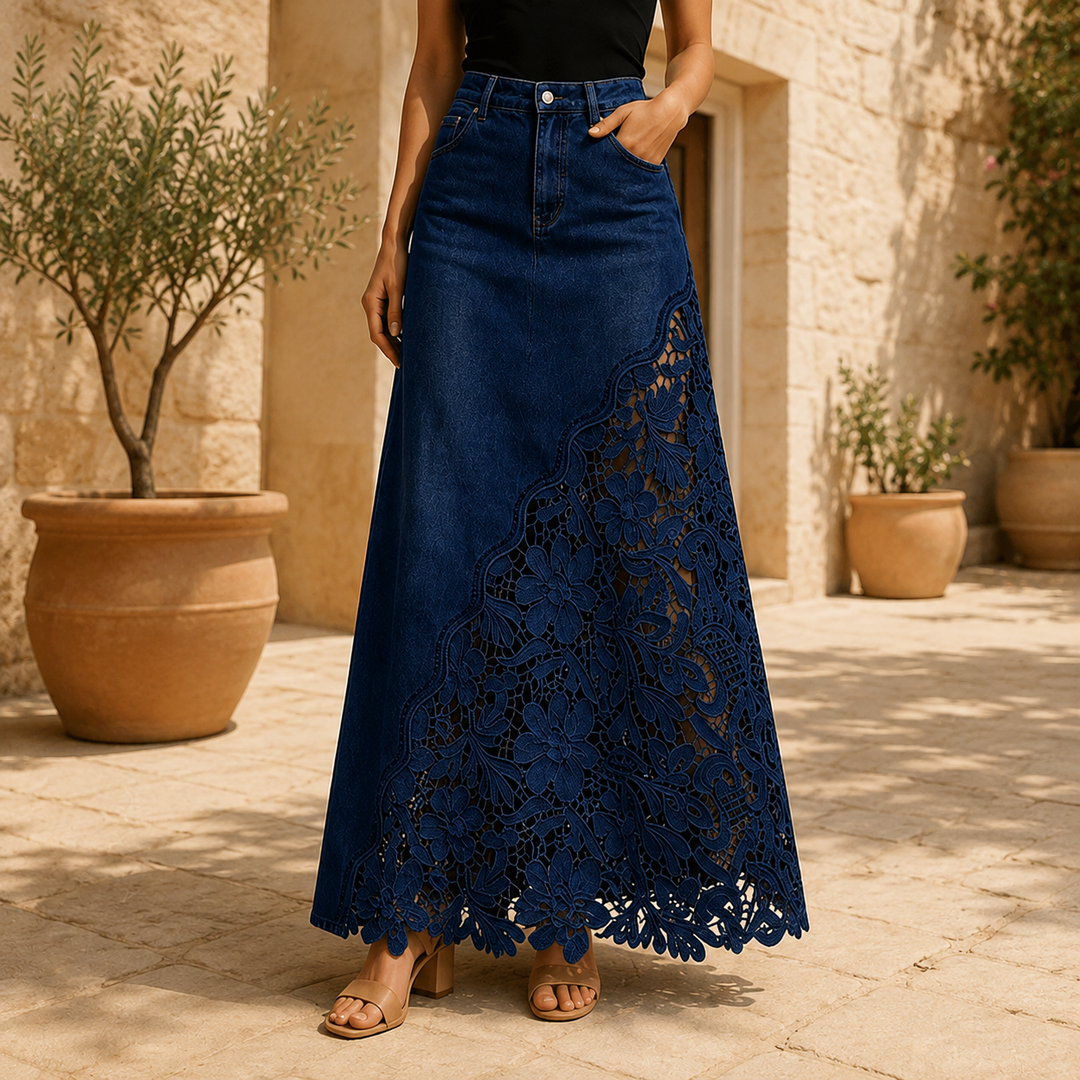Faelyn - Falda maxi elegante de cintura alta
