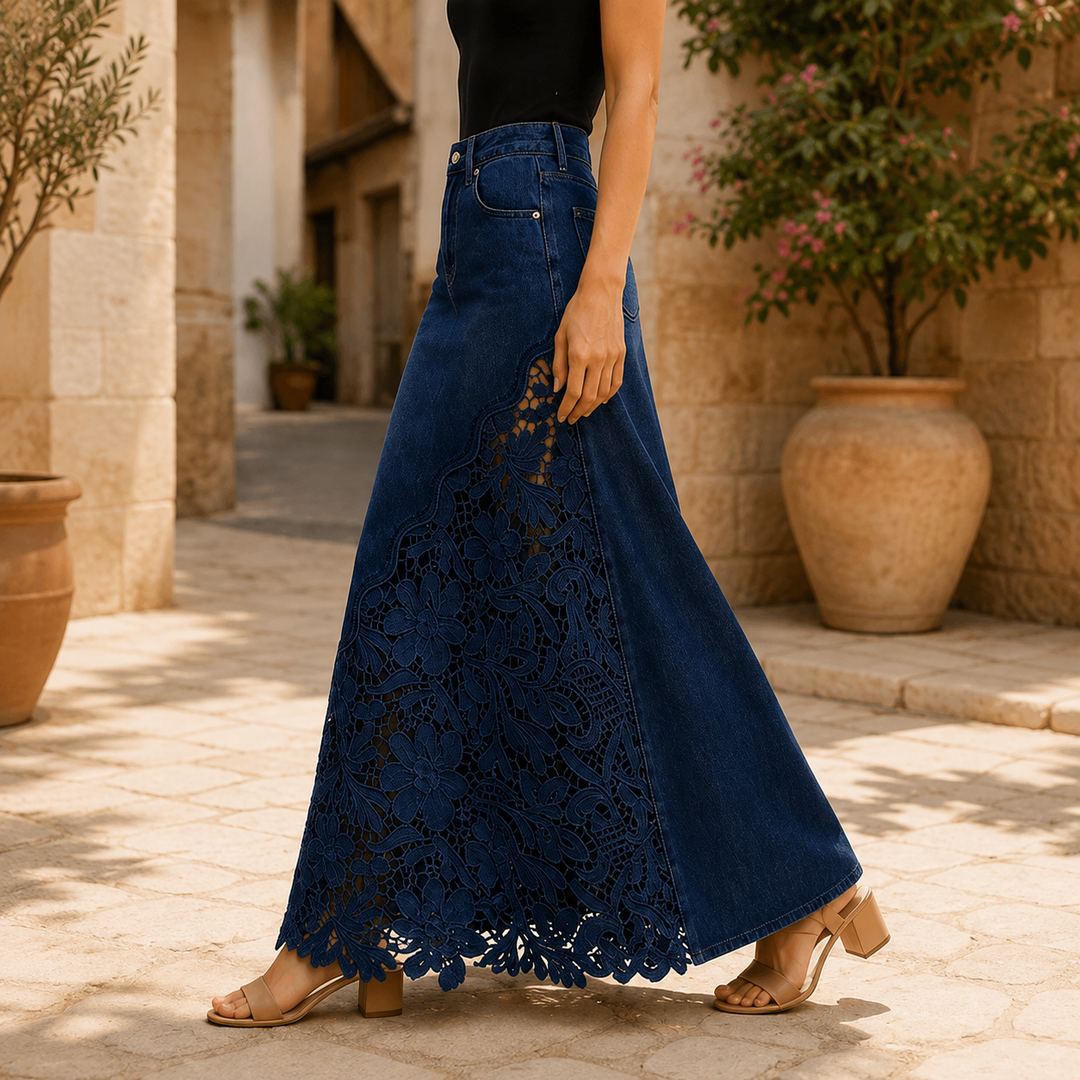 Faelyn - Falda maxi elegante de cintura alta