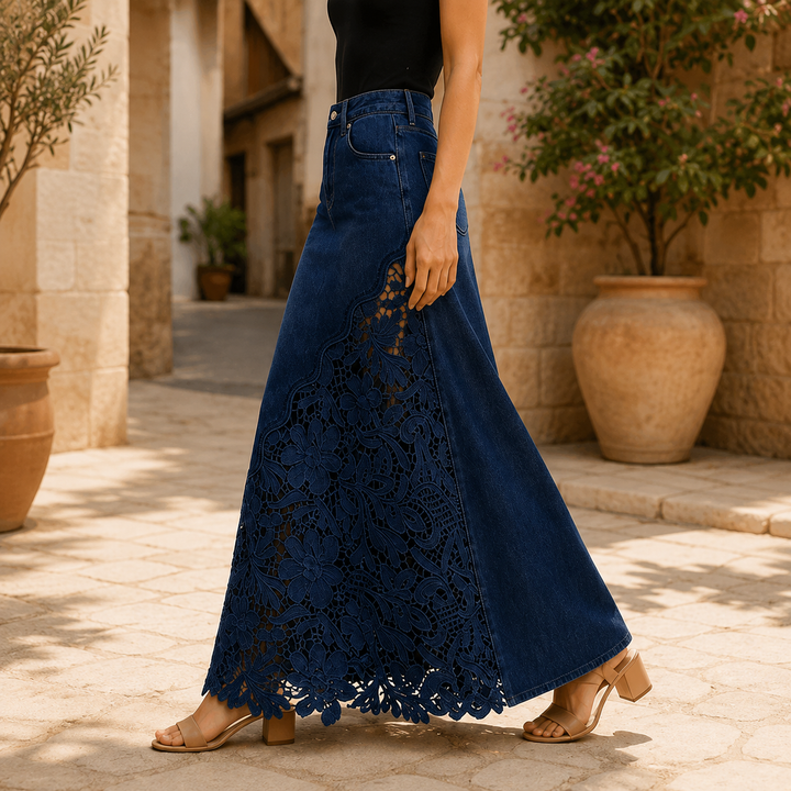 Faelyn - Falda maxi elegante de cintura alta