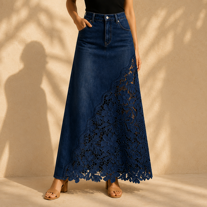 Faelyn - Falda maxi elegante de cintura alta