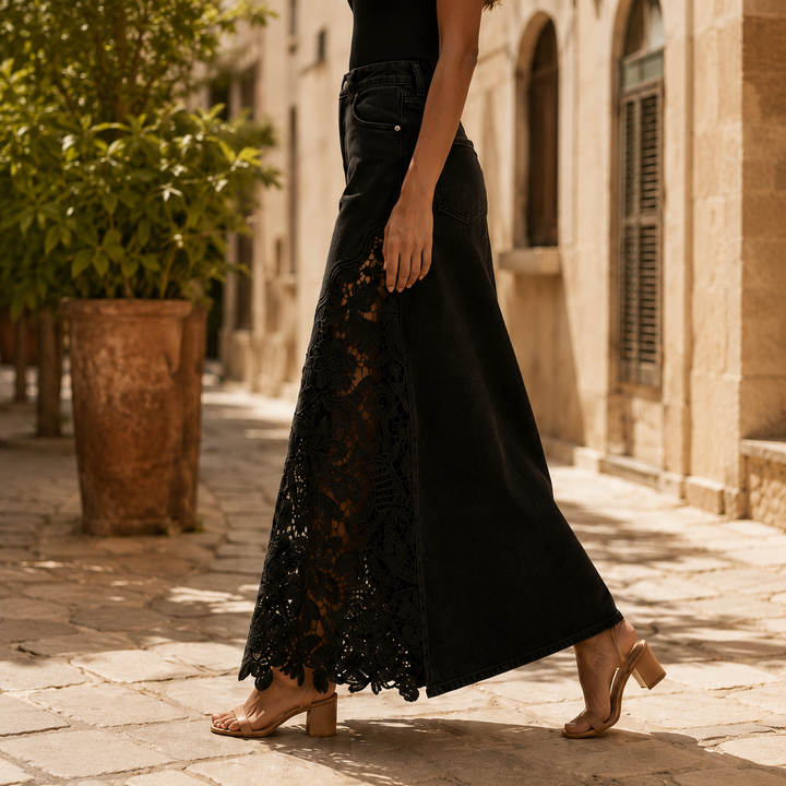 Faelyn - Falda maxi elegante de cintura alta