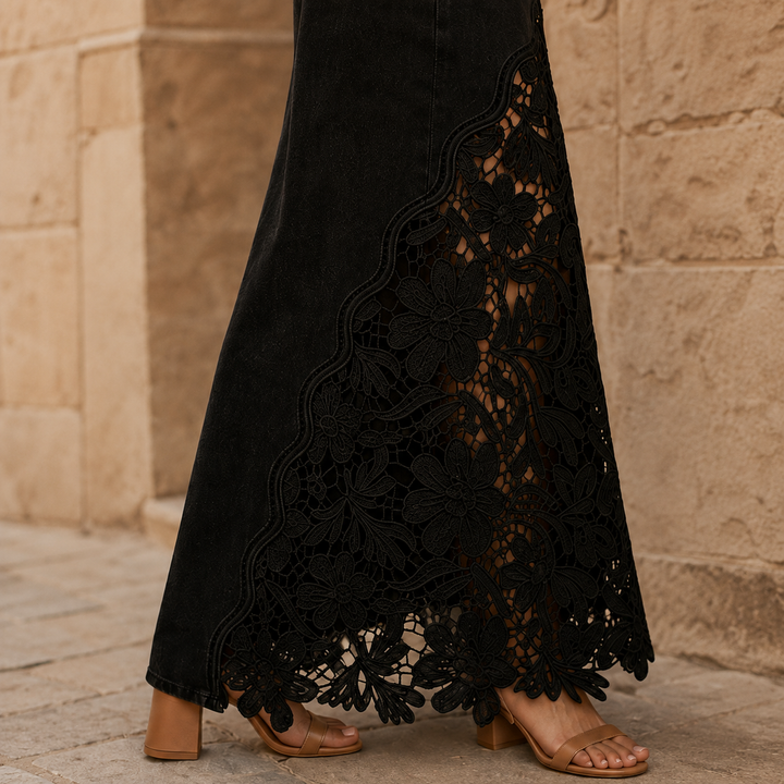 Faelyn - Falda maxi elegante de cintura alta