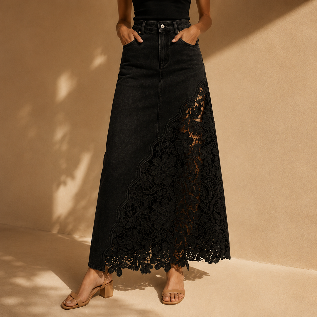 Faelyn - Falda maxi elegante de cintura alta