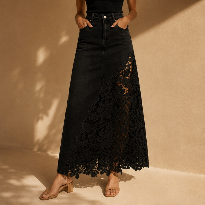 Faelyn - Falda maxi elegante de cintura alta