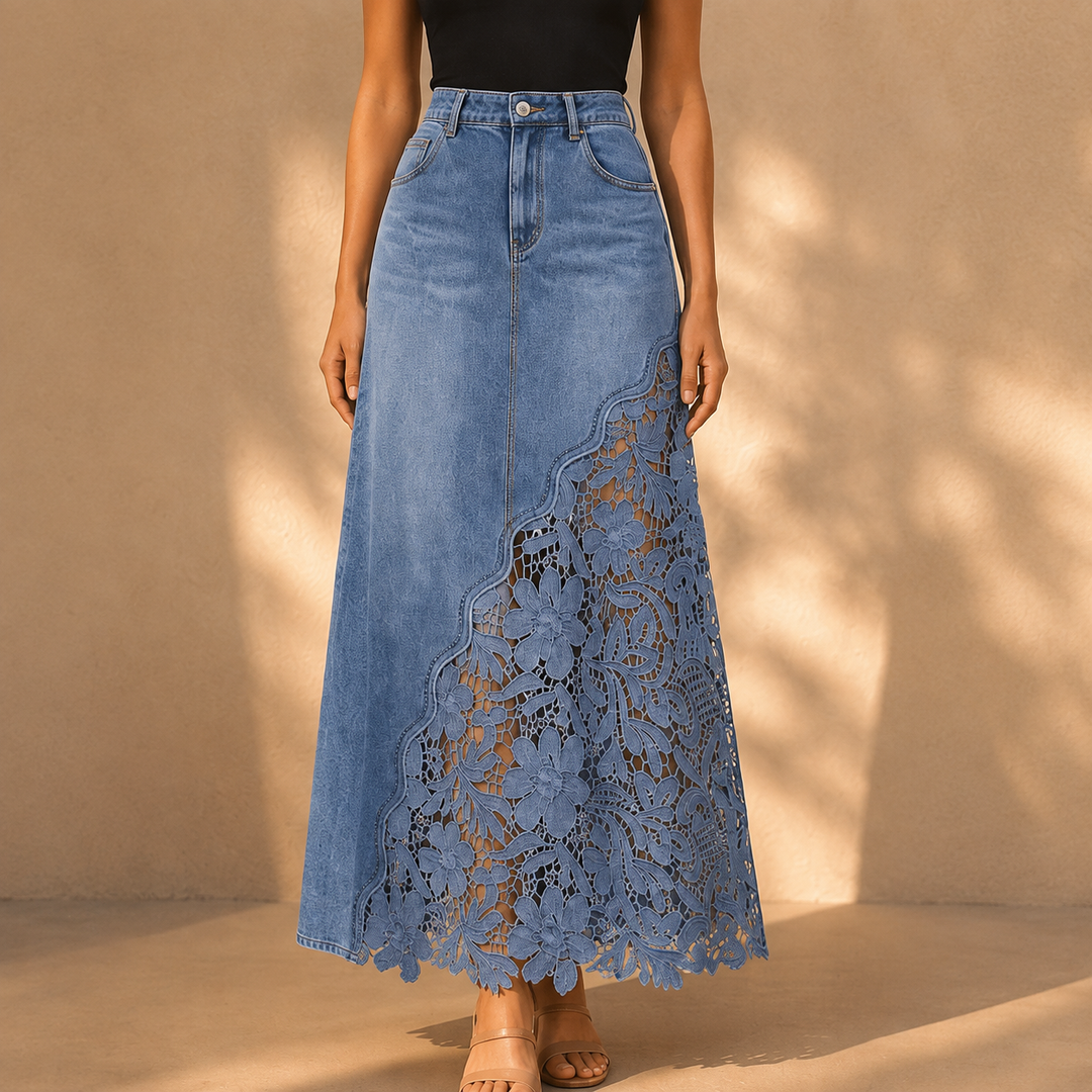 Faelyn - Falda maxi elegante de cintura alta