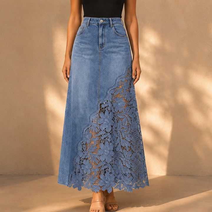 Faelyn - Falda maxi elegante de cintura alta