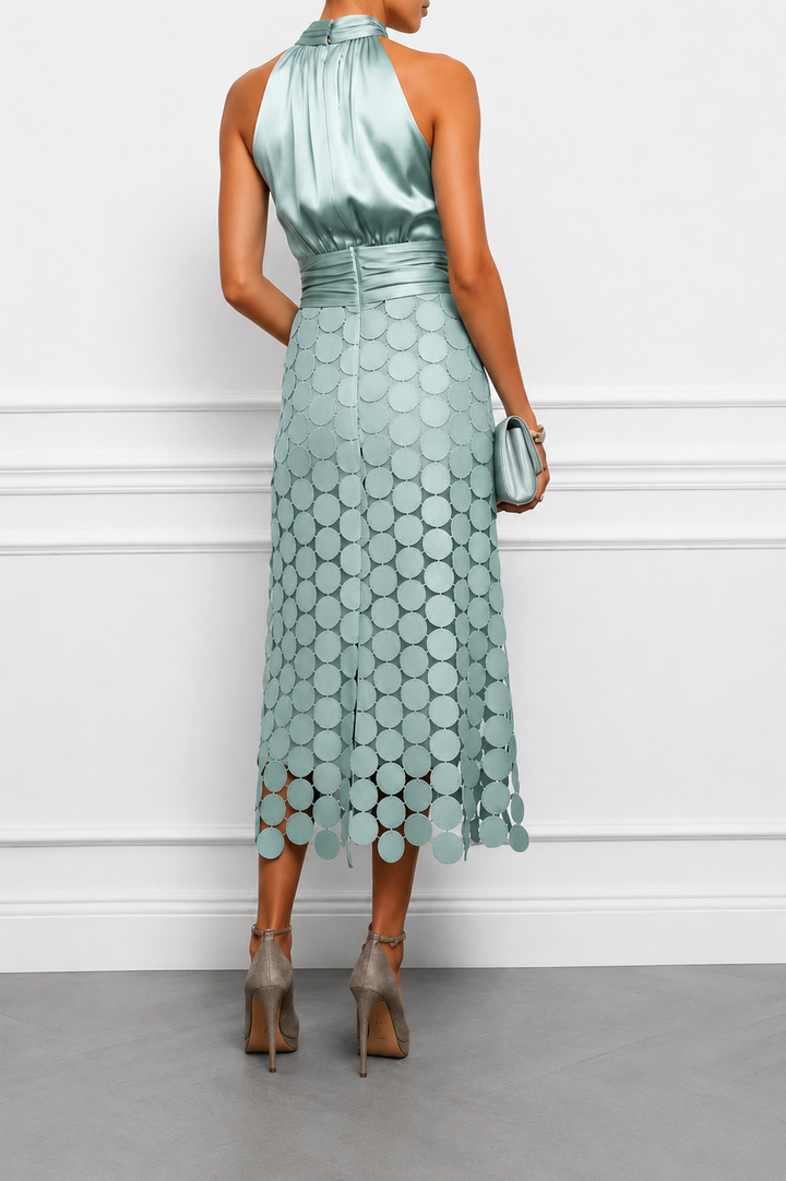 Kateline - Vestido midi halter de lujo
