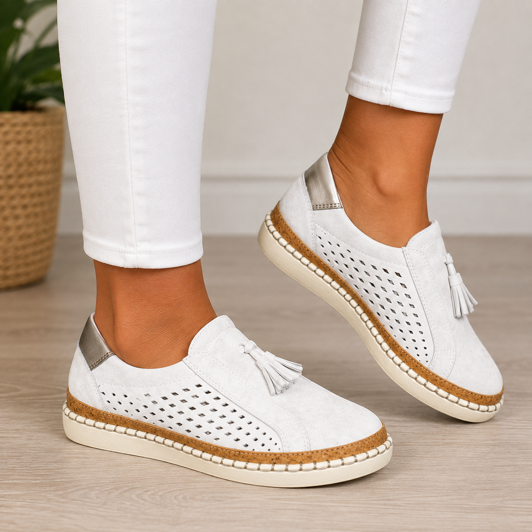 Jessavira - Mocasines acolchados sin cordones