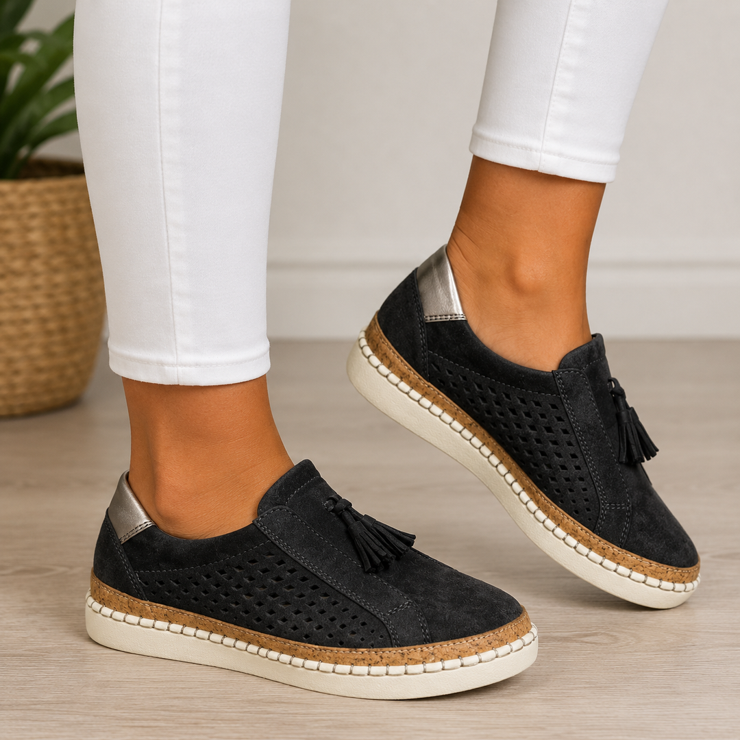 Jessavira - Mocasines acolchados sin cordones