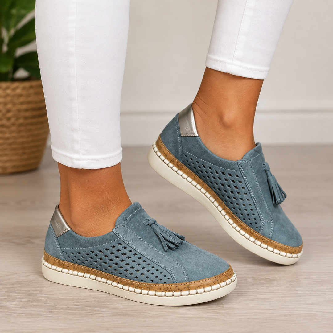 Jessavira - Mocasines acolchados sin cordones