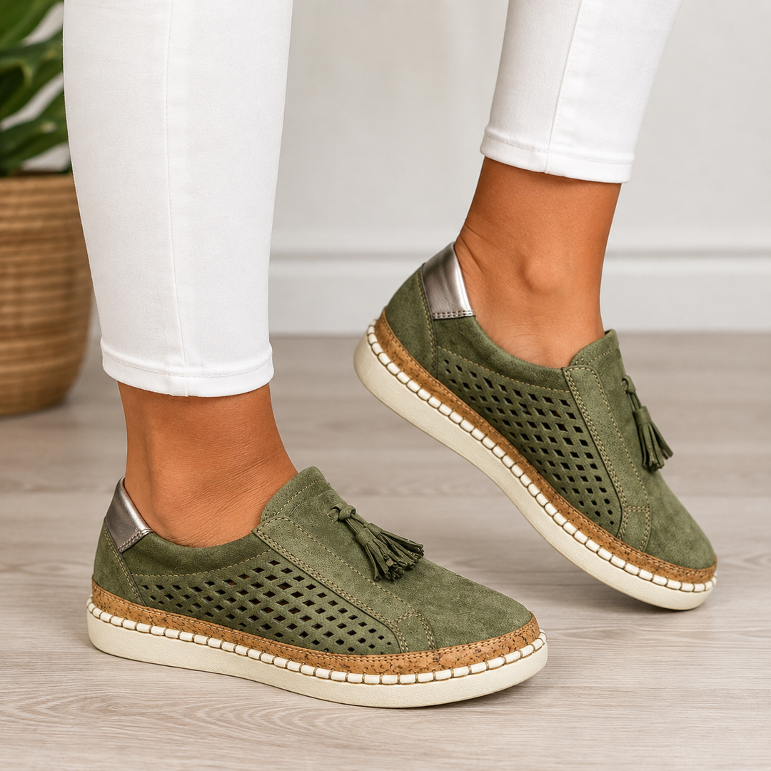 Jessavira - Mocasines acolchados sin cordones
