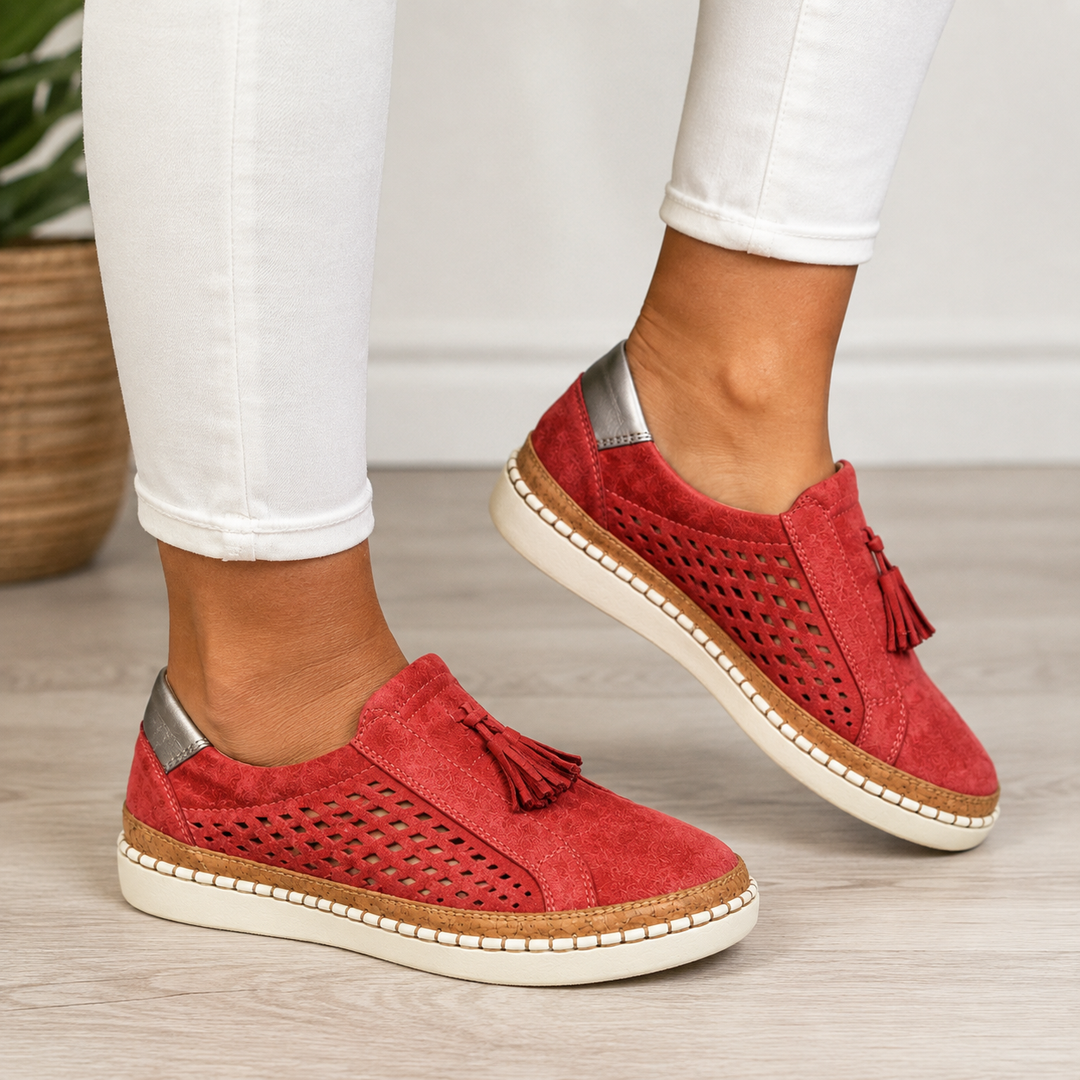 Jessavira - Mocasines acolchados sin cordones