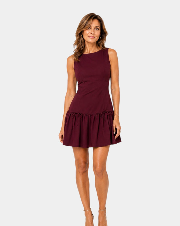 Dulcie - Vestido plisado de corte en A refinado