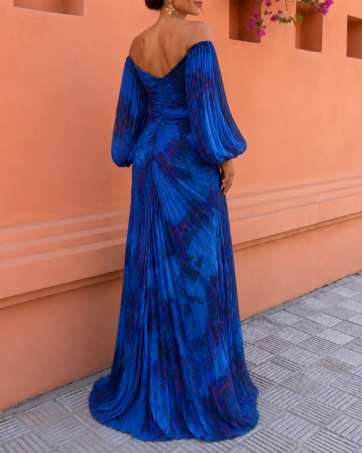 Avalora - Vestido largo elegante con estampado floral