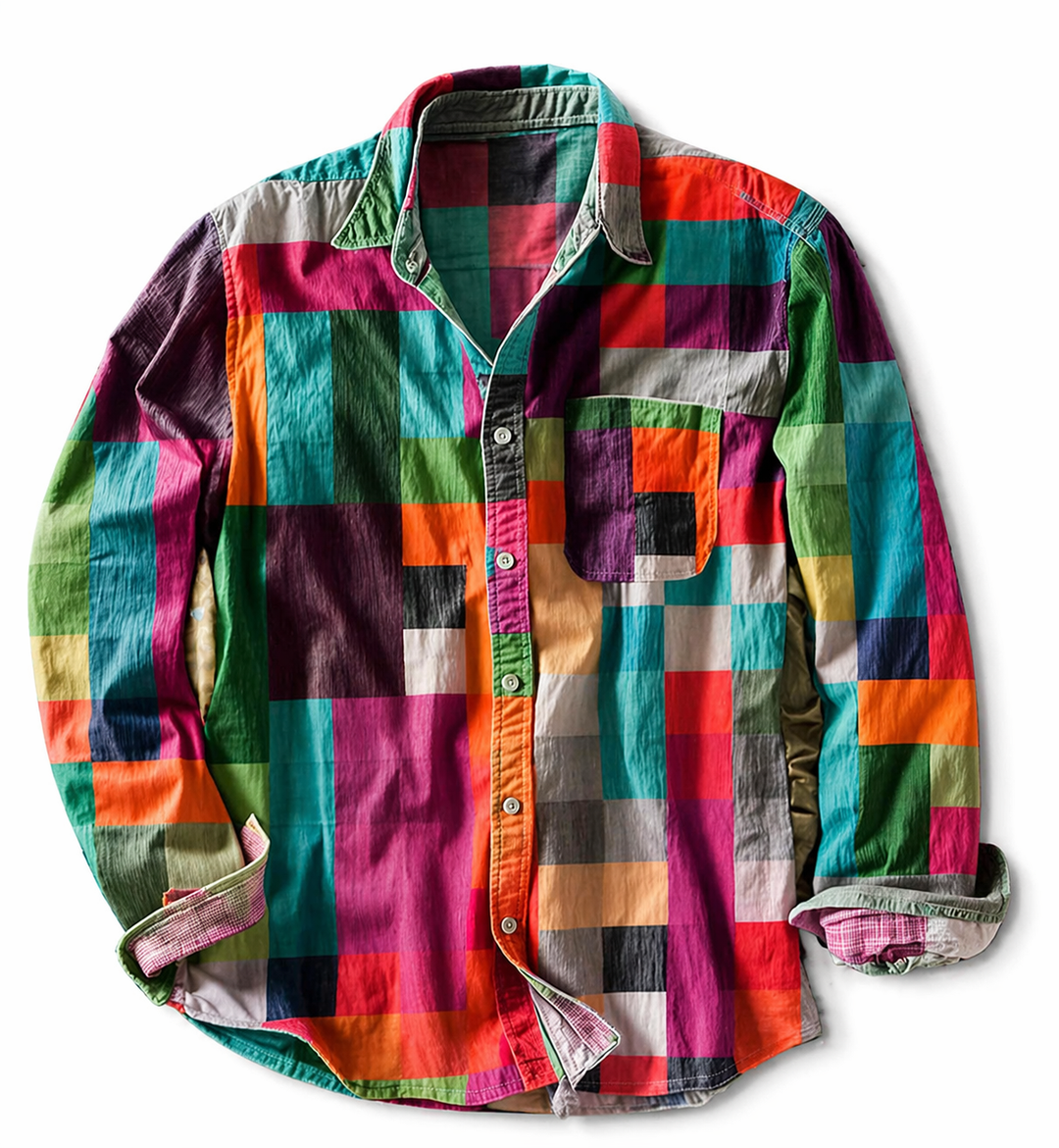 Daelmont - Camisa de manga larga de corte holgado