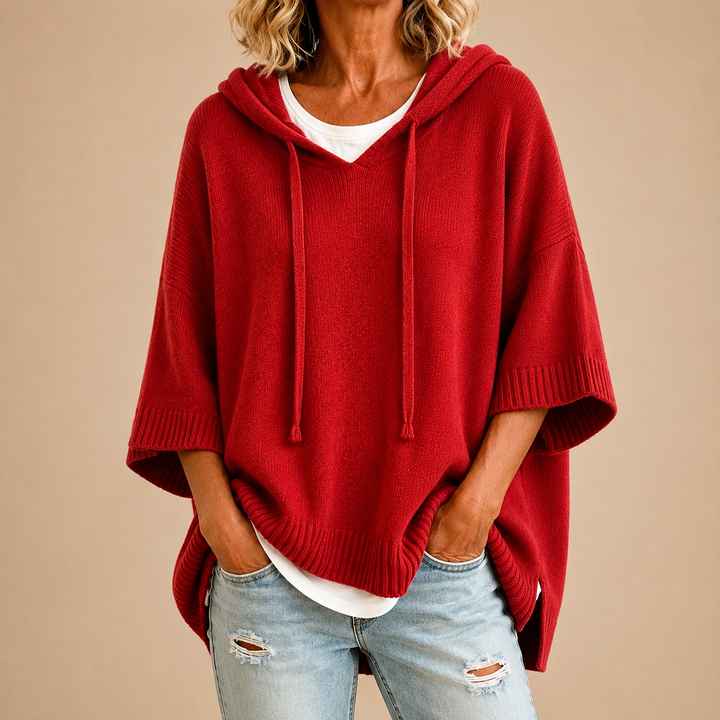Delavique - Jersey oversize de punto con capucha