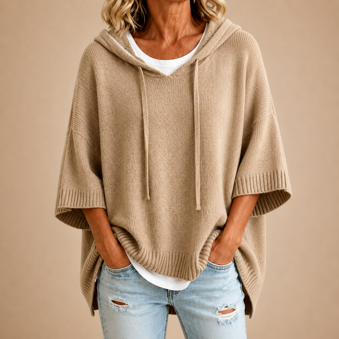 Delavique - Jersey oversize de punto con capucha