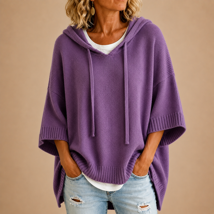 Delavique - Jersey oversize de punto con capucha