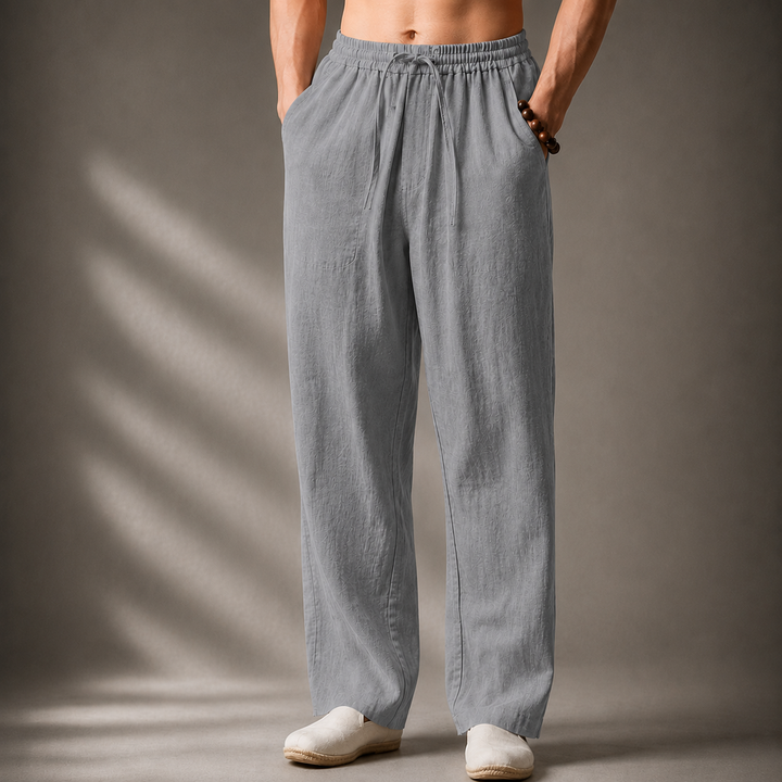Auberon - Pantalón de lino de corte relajado