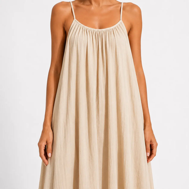 Melodía - Vestido midi cruzado con escote en V y tacto suave