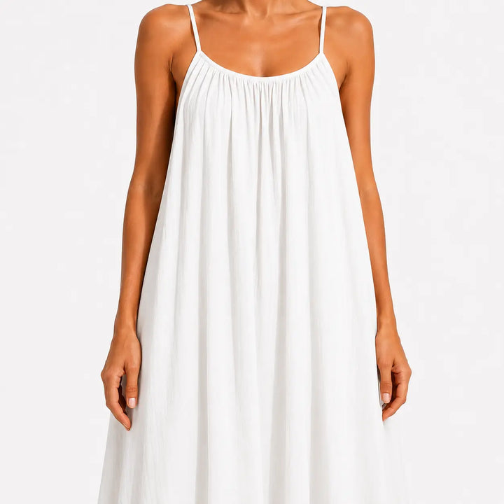 Melodía - Vestido midi cruzado con escote en V y tacto suave