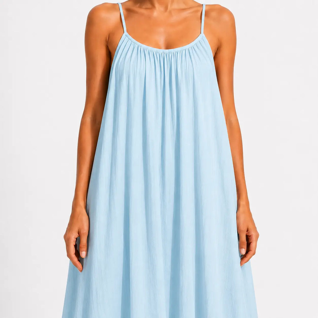 Melodía - Vestido midi cruzado con escote en V y tacto suave