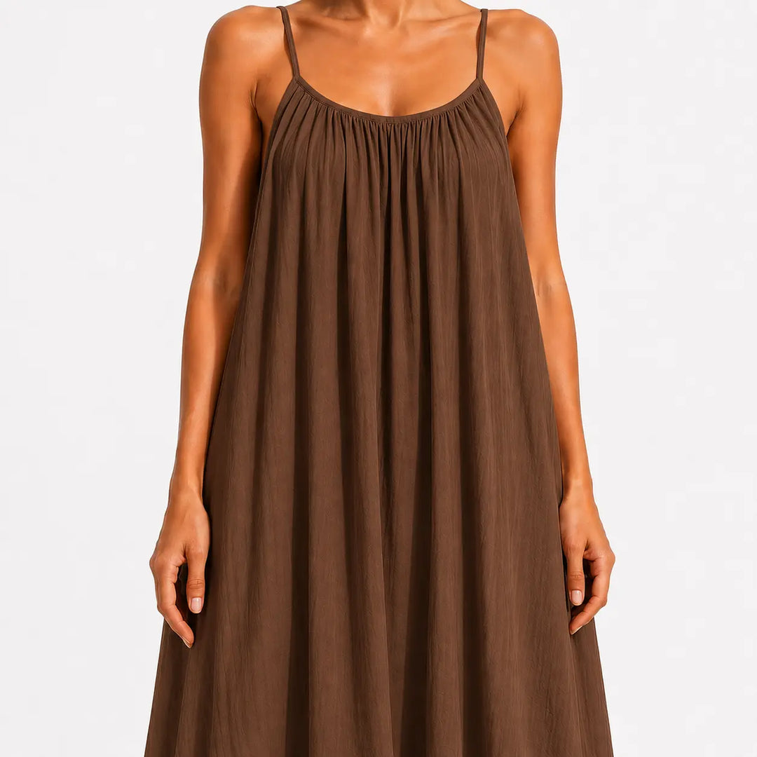 Melodía - Vestido midi cruzado con escote en V y tacto suave