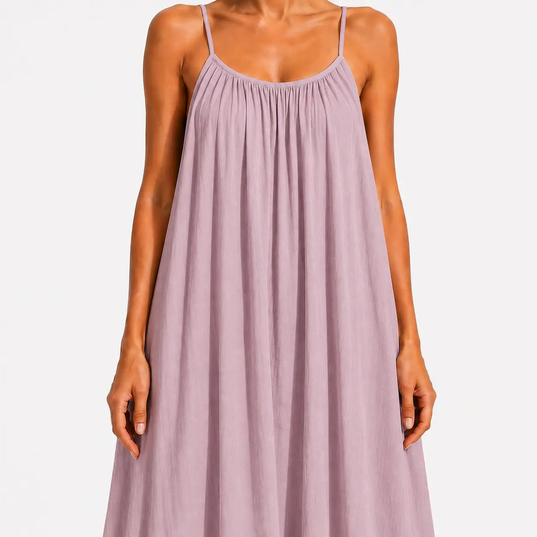 Melodía - Vestido midi cruzado con escote en V y tacto suave