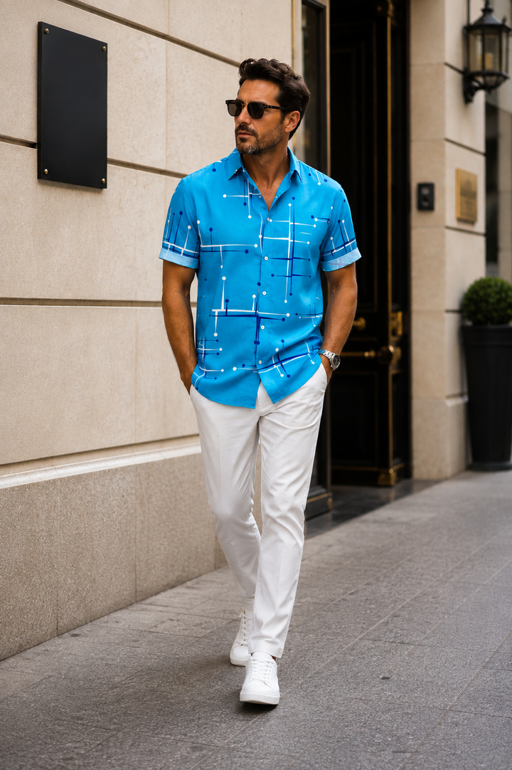 Norbridge - Camisa de playa para hombre suave al tacto