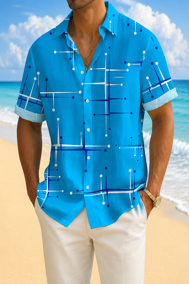Norbridge - Camisa de playa para hombre suave al tacto
