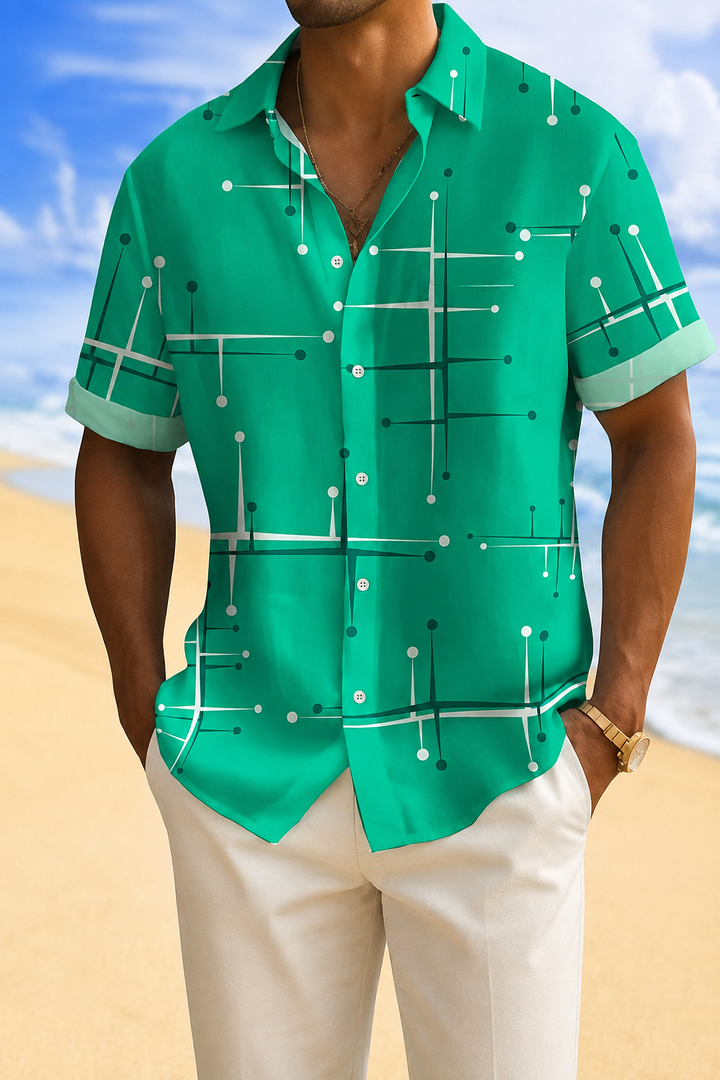 Norbridge - Camisa de playa para hombre suave al tacto